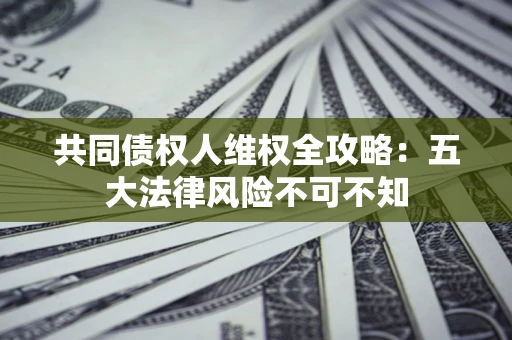 北京共同债权人维权全攻略：五大法律风险不可不知