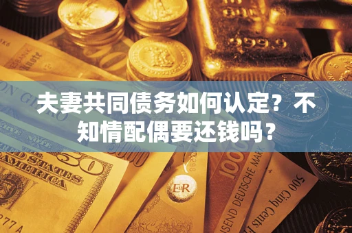 北京夫妻共同债务如何认定？不知情配偶要还钱吗？