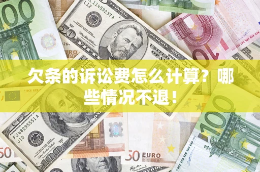 北京欠条的诉讼费怎么计算？哪些情况不退！