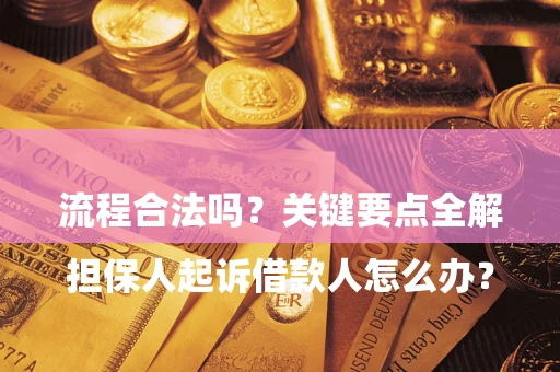 北京

担保人起诉借款人怎么办？流程合法吗？关键要点全解析